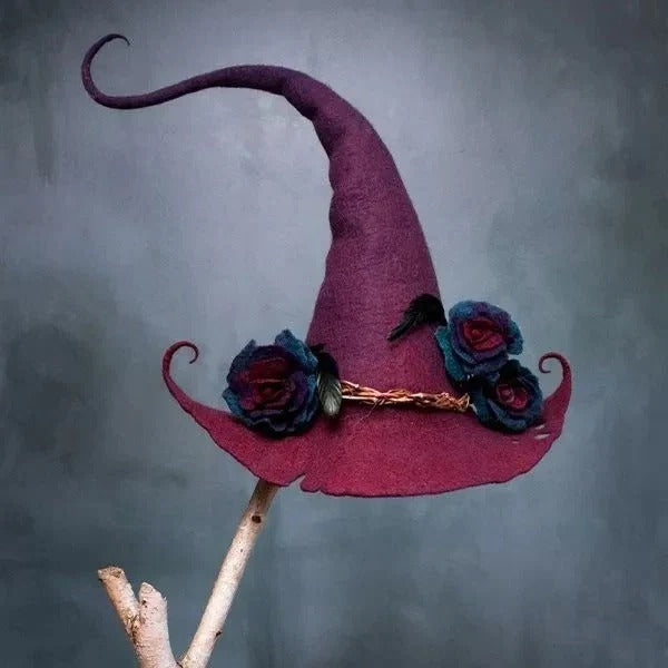Enchanting Felt Witch Hats for Halloween Parties and Costumes