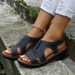 Elegant Premium Leather Wedge Sandals – Style and Comfort for All-Day Wear