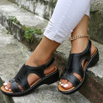 Elegant Premium Leather Wedge Sandals – Style and Comfort for All-Day Wear