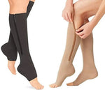 Comfortable Zipper Compression Socks, 20-30 mmHg