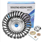 Heavy-duty wire brush for efficient weeding