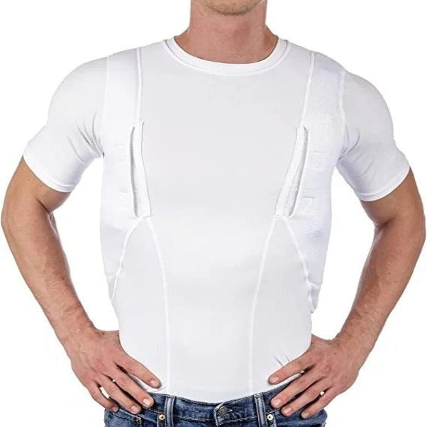 Unisex Compression Shirt with Hidden Pockets for Everyday Use