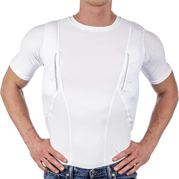 Unisex Compression Shirt with Hidden Pockets for Everyday Use