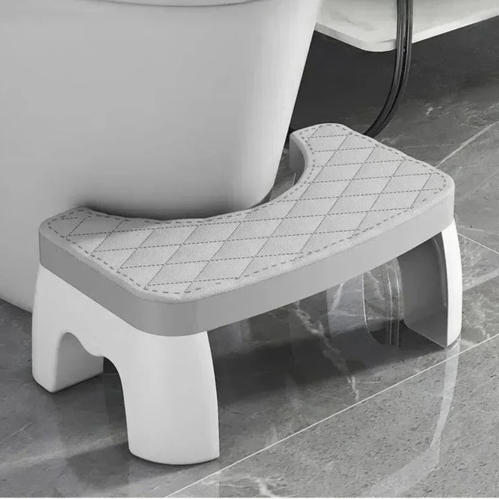 Non-slip toilet stool for relaxed sitting