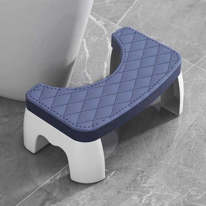 Non-slip toilet stool for relaxed sitting