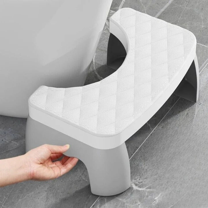 Non-slip toilet stool for relaxed sitting