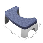 Non-slip toilet stool for relaxed sitting