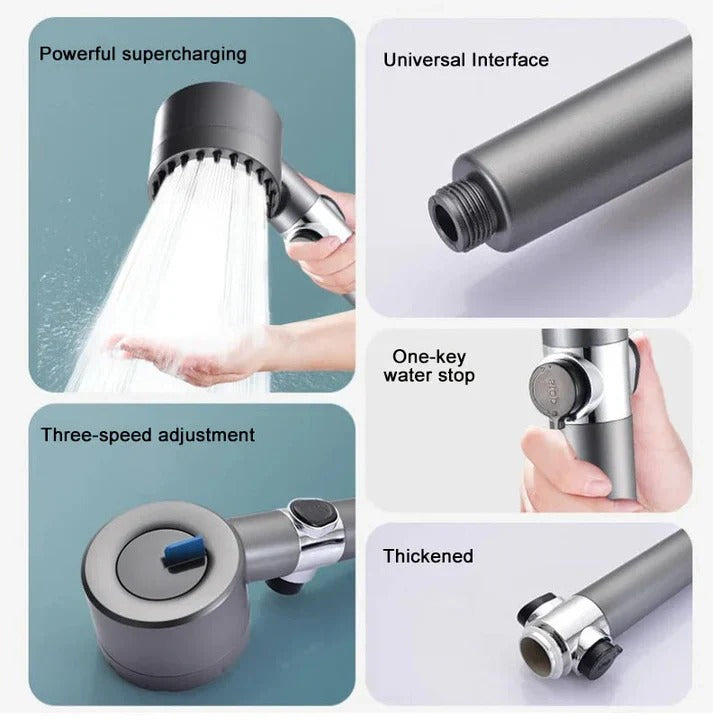 Adjustable High-Pressure Shower Head with Versatile Spray Modes