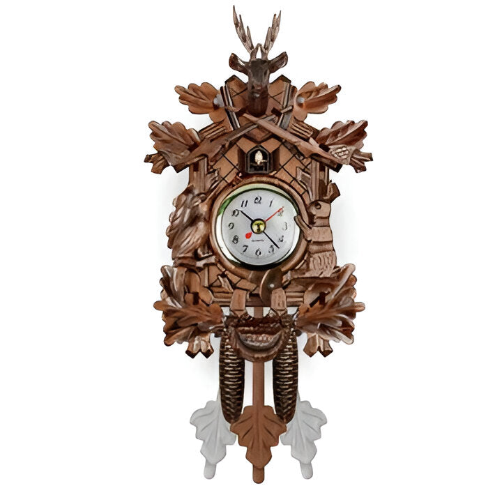 Traditional cuckoo clock with filigree embellishments
