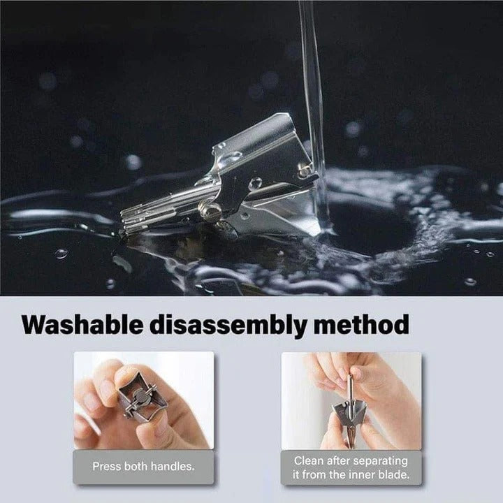Precise Stainless Steel Nose Hair Trimmer for Gentle Grooming