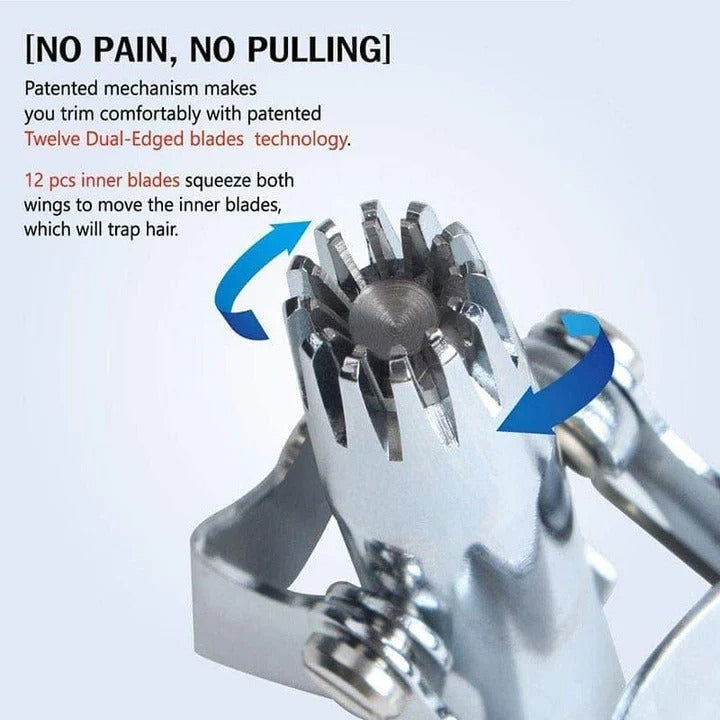 Precise Stainless Steel Nose Hair Trimmer for Gentle Grooming