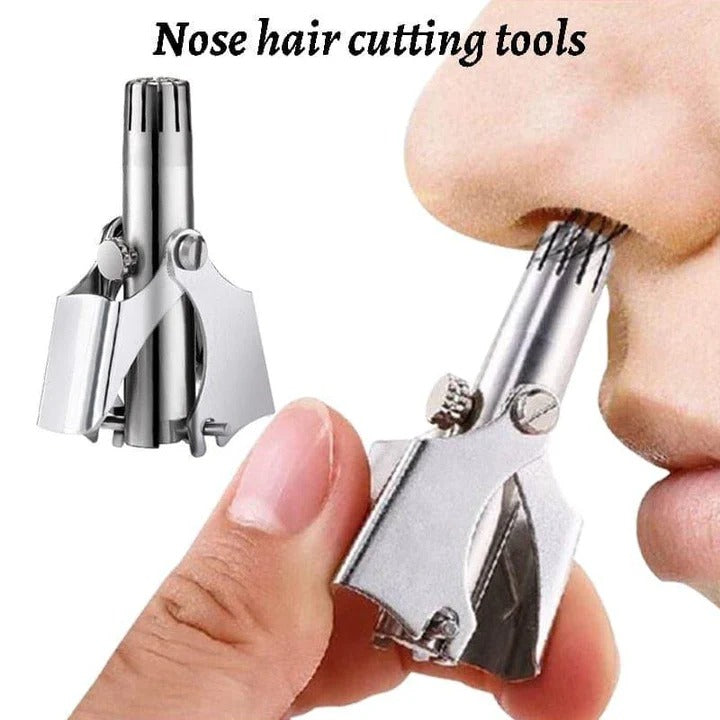 Precise Stainless Steel Nose Hair Trimmer for Gentle Grooming