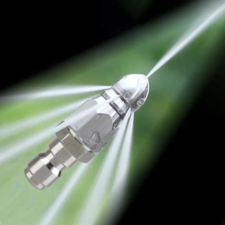 High-pressure drain cleaning nozzle for effective drain cleaning