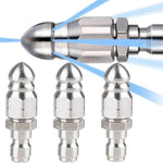 High-pressure drain cleaning nozzle for effective drain cleaning