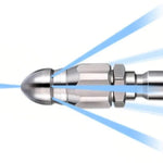 High-pressure cleaning nozzle for pipelines and drain clearing