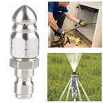 High-pressure cleaning nozzle for pipelines and drain clearing