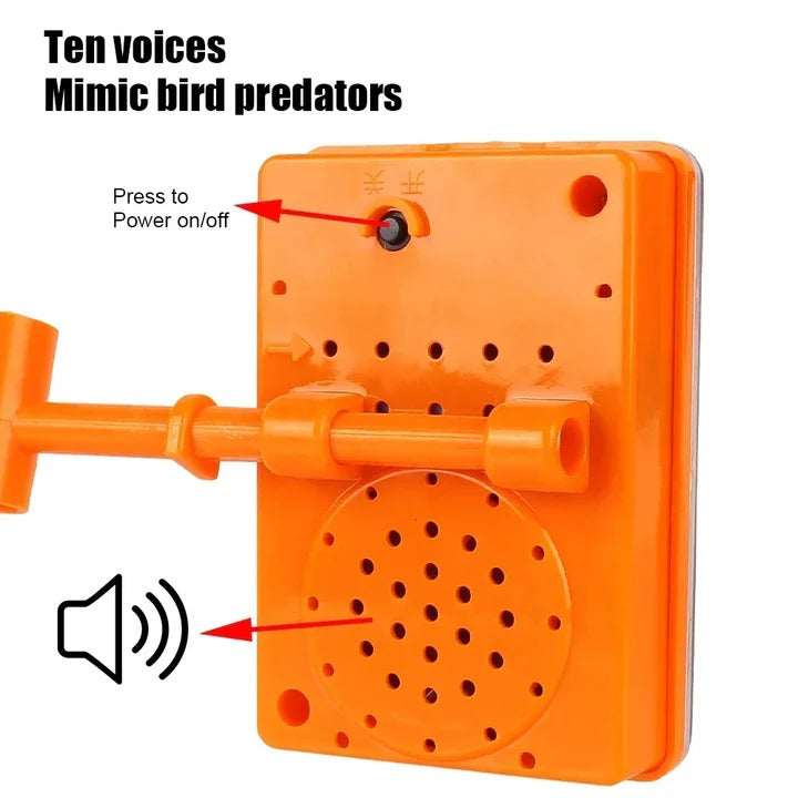 Solar-Powered 360° Bird Repellent with Reflective Elements