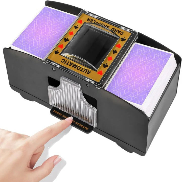 Automatic card shuffler for carefree gaming enjoyment