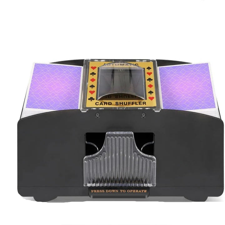Automatic card shuffler for carefree gaming enjoyment