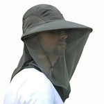 Protective Outdoor Hat with Wide Brim and Mesh for Sun and Insects