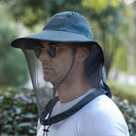 Protective Outdoor Hat with Wide Brim and Mesh for Sun and Insects