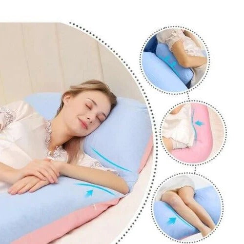 U-Shaped Comfort Pillow – Customizable Full Body Pillow for Restful Sleep