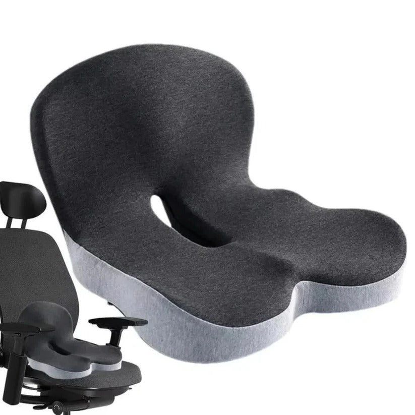 Orthopedic pillow for back support in the car and at the desk