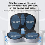 Orthopedic pillow for back support in the car and at the desk