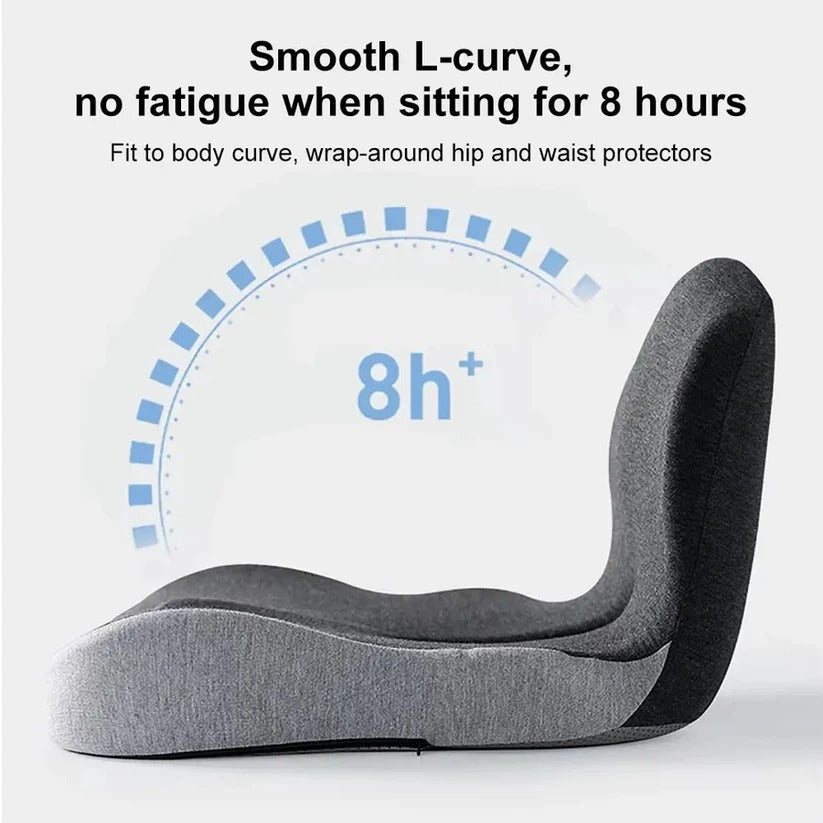 Orthopedic pillow for back support in the car and at the desk