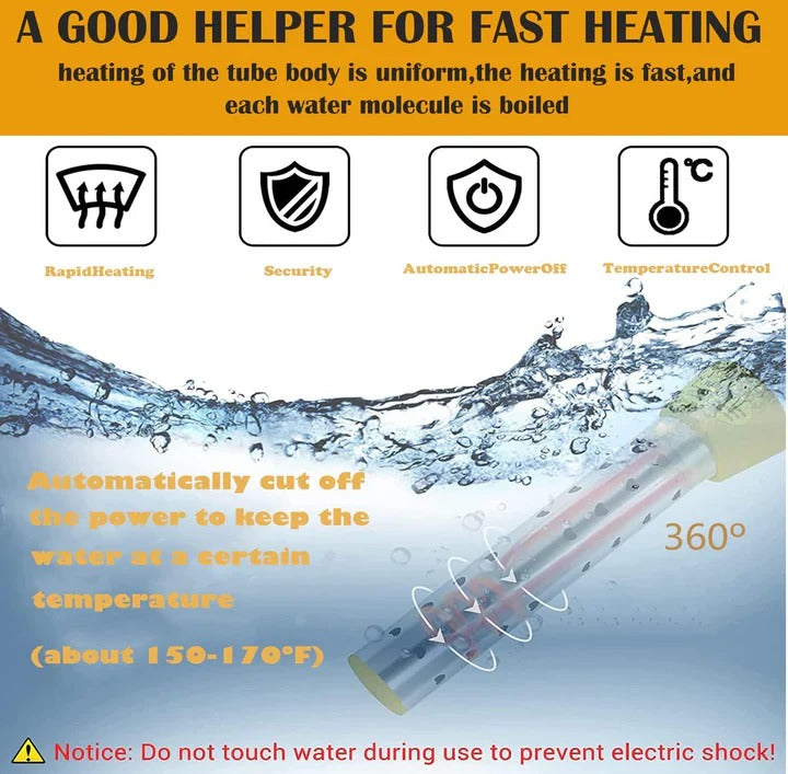 Mobile Electric Immersion Heater for Home Use