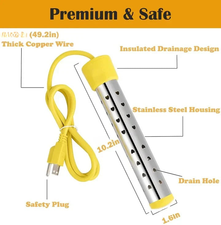 Mobile Electric Immersion Heater for Home Use