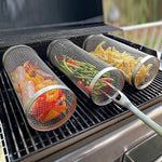 360° Rotating Grill Basket with Locking Mechanism