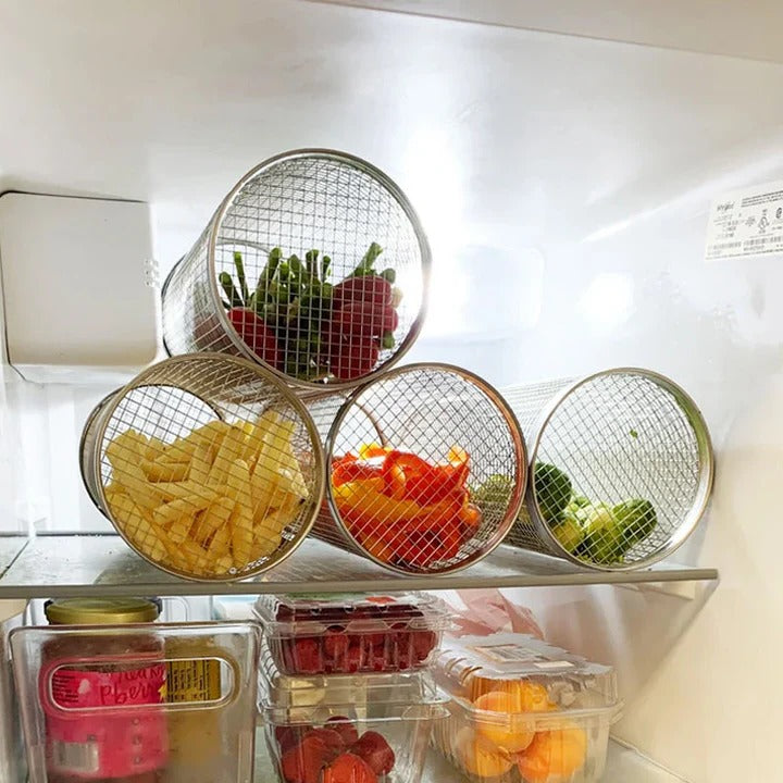360° Rotating Grill Basket with Locking Mechanism