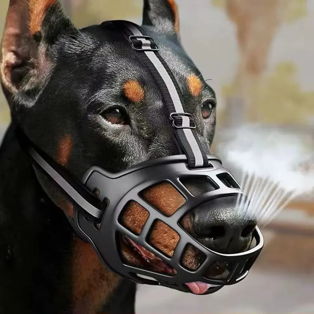Reflektierender Maulkorb für Hunde mit verstellbarem, atmungsaktivem Design