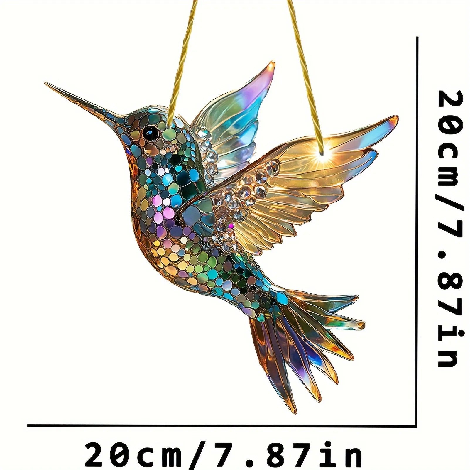 Faszinierender Kolibri-Fensterfänger aus Glas für Ihr Zuhause