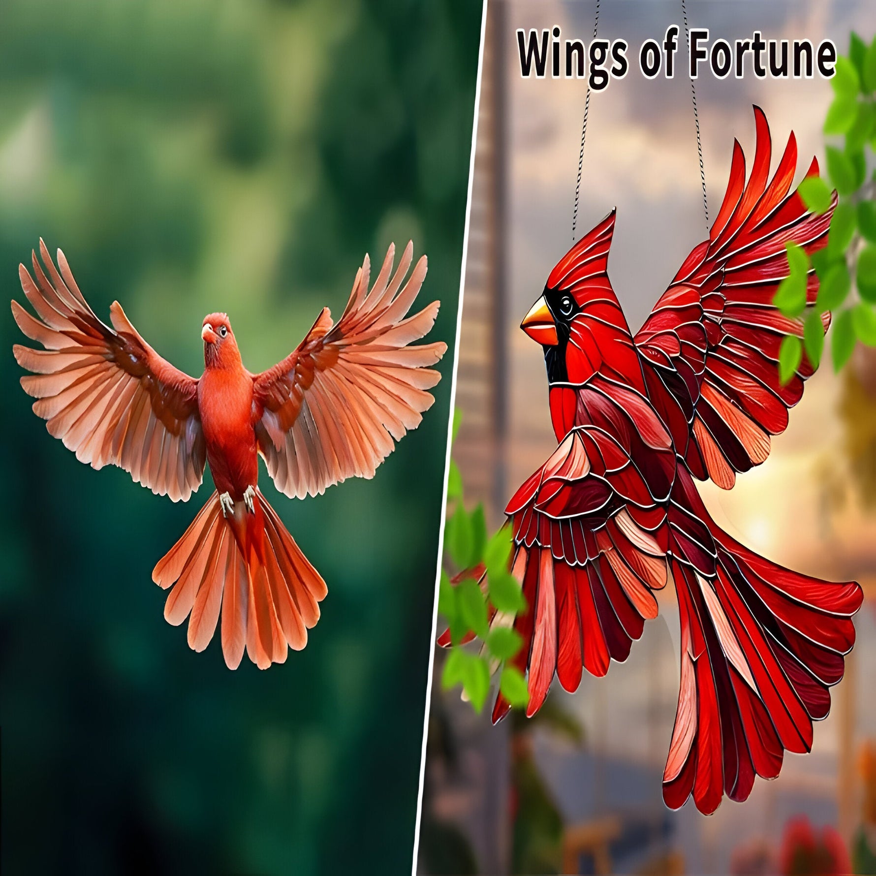 Colored Hummingbird Window Decoration as a Suncatcher