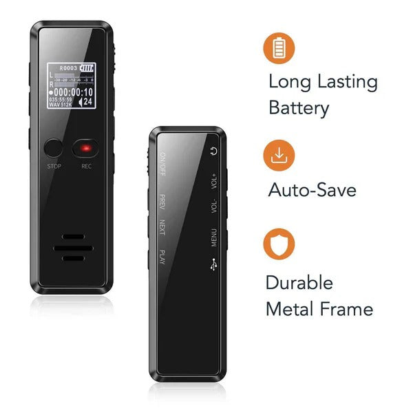 Intelligenter Sprachrecorder mit automatischer Speicherung und Lautsprecher