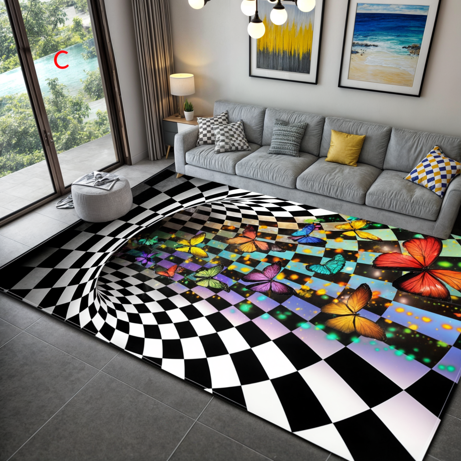 3D Illusionsmatte für stilvolles Wohnen