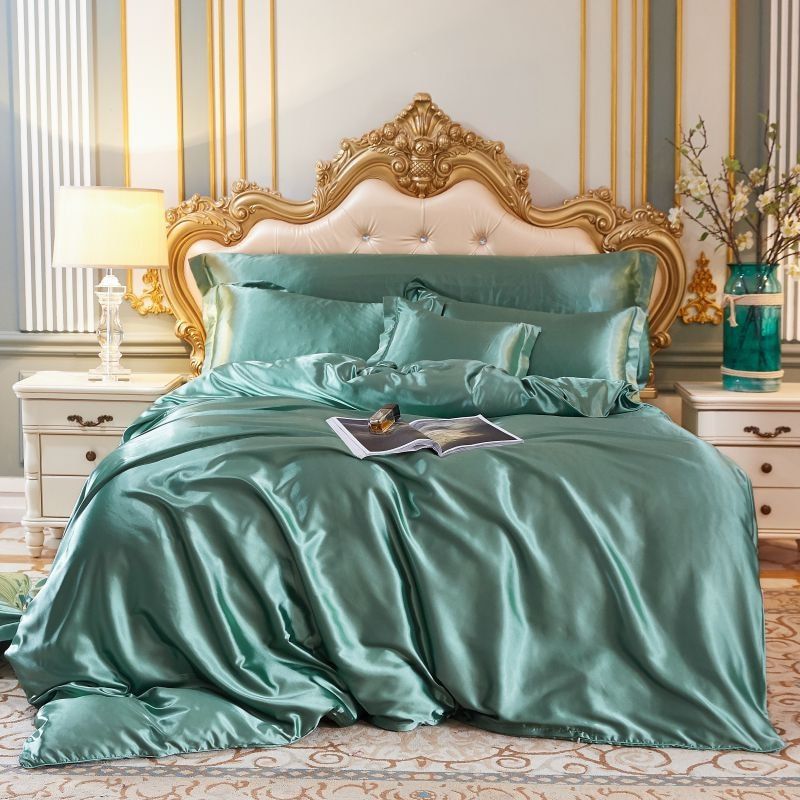 Luxurious 4-Piece Silk Bedding Set for Restful Nights