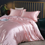 Luxurious 4-Piece Silk Bedding Set for Restful Nights