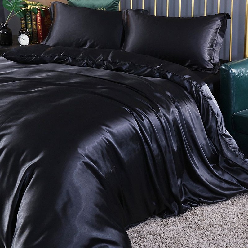 Luxuriöses 4-teiliges Satin-Bettwäsche-Set für ultimativen Komfort