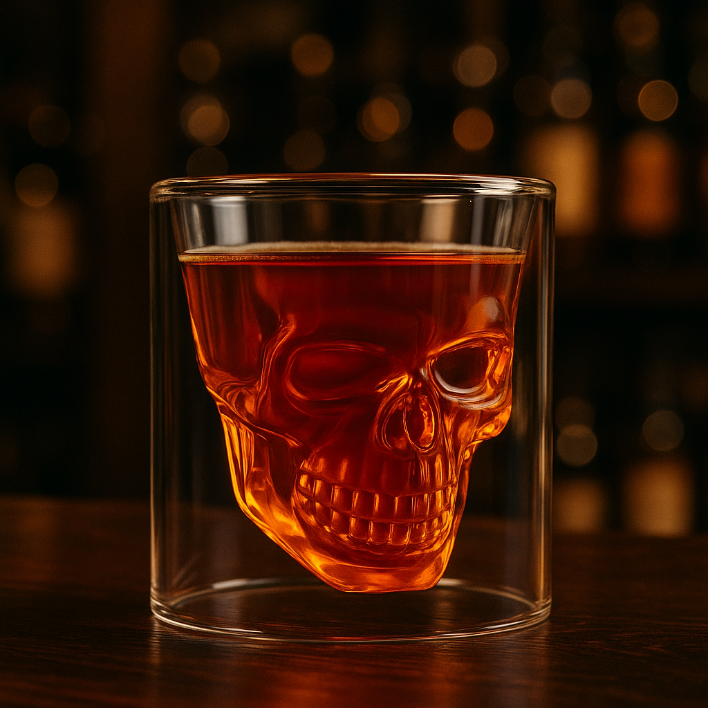 3D Skull Drinking Glass - Unique Design