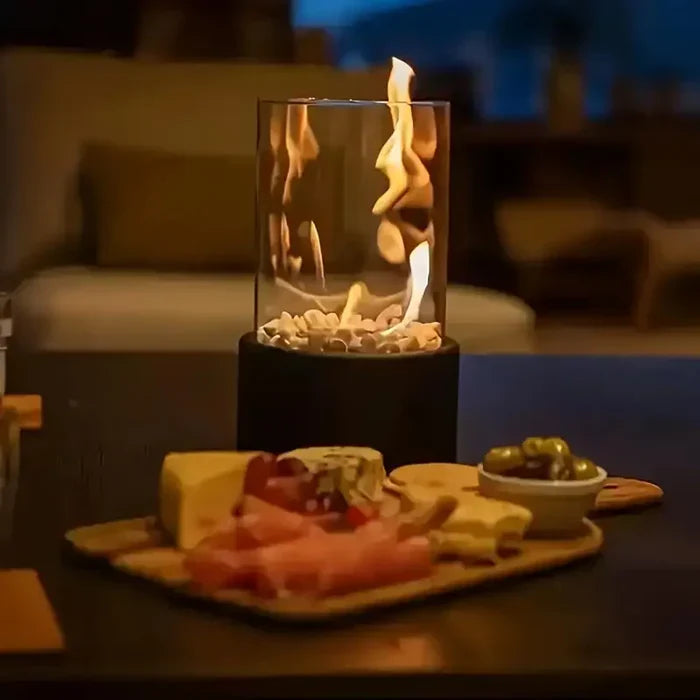 Kompakte Feuerlaterne für den Tisch – Gemütliche Atmosphäre drinnen & draußen
