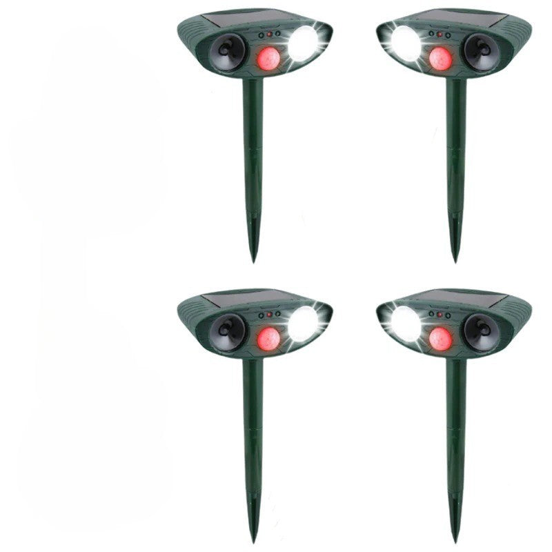 Solarbetriebener Tiervertreiber mit Ultraschall – 4er Set