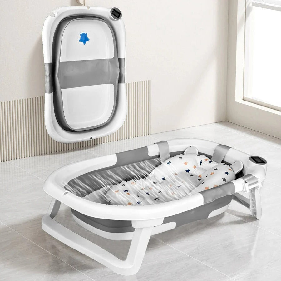 Compact Baby Bathtub for Newborns – Foldable and Safe