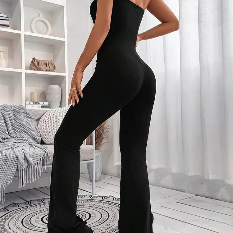 Comfortable Summer Jumpsuit-Style Trousers for Women with Adjustable Waistband