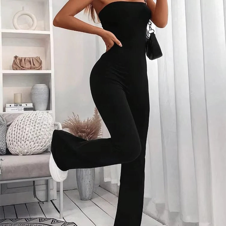 Comfortable Summer Jumpsuit-Style Trousers for Women with Adjustable Waistband