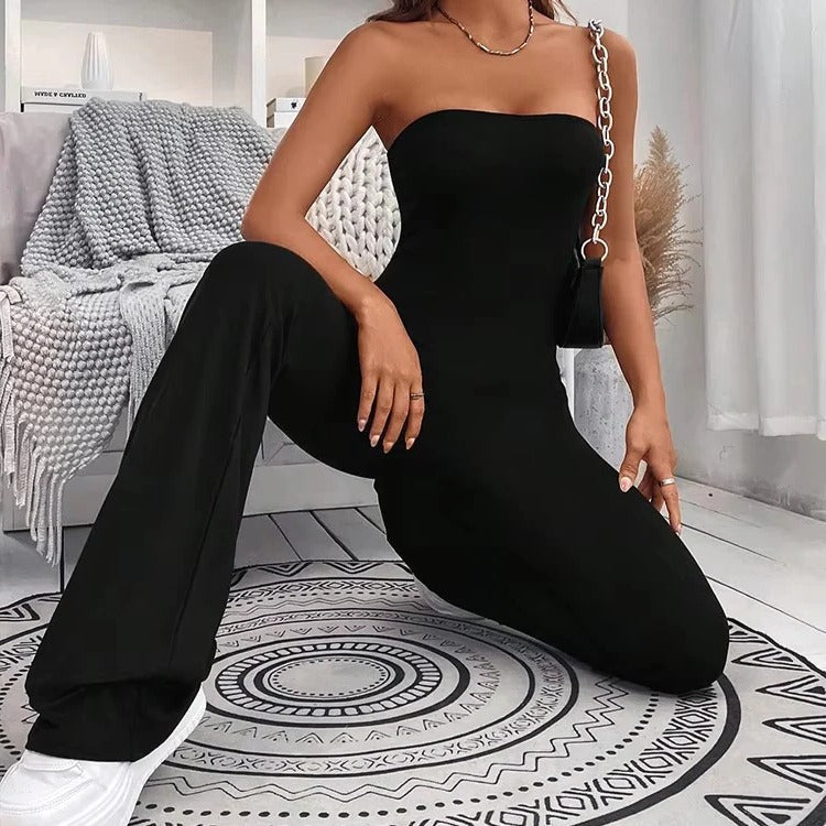 Comfortable Summer Jumpsuit-Style Trousers for Women with Adjustable Waistband
