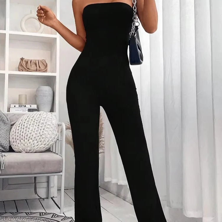 Comfortable Summer Jumpsuit-Style Trousers for Women with Adjustable Waistband