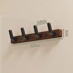 Stylish wall coat rack hook made of wood and metal